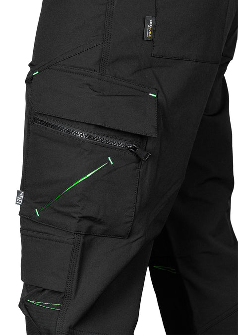 Munkásnadrág, Mix&Match, 4 irányú sztreccs, 230g/m2, külső csavarzsebekkel, cordura megerősítésekkel, fekete, több méretben
