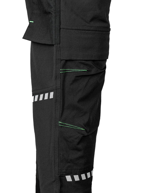 Munkásnadrág, Mix&Match, 4 irányú sztreccs, 230g/m2, külső csavarzsebekkel, cordura megerősítésekkel, fekete, több méretben