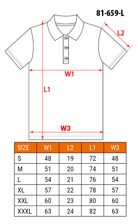 Munkavédelmi póló, galléros, DENIM, fekete, pique, 100% pamut, 196g/m2, több méretben