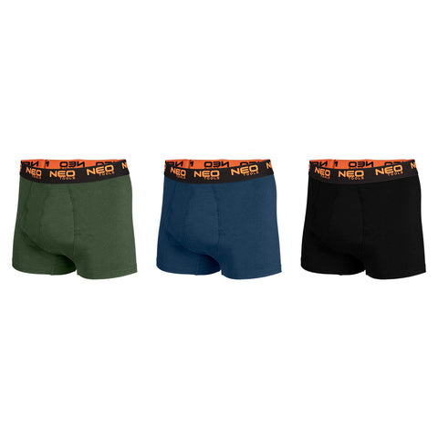 Boxeralsó, 95% pamut, 2% elasztán, 3db/cs, olivazöld, kék, fekete, több méretben