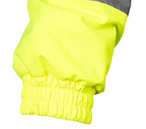 Láthatósági munkavédelmi kabát, könnyű szigetelő béléssel, sárga, több méretben