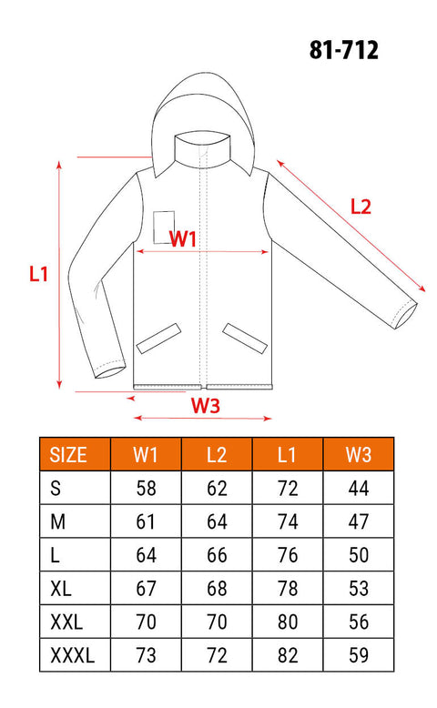 Láthatósági munkavédelmi kabát, könnyű szigetelő béléssel, sárga, több méretben