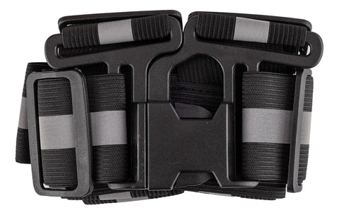 Láthatósági heveder, fényvisszaverő sávval, fekete