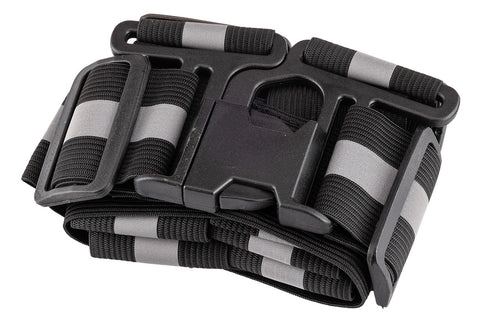 Láthatósági heveder, fényvisszaverő sávval, fekete