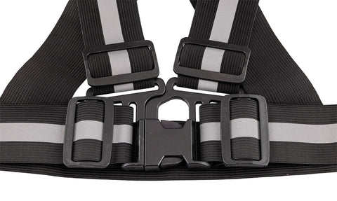 Láthatósági heveder, fényvisszaverő sávval, fekete