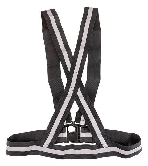 Láthatósági heveder, fényvisszaverő sávval, fekete