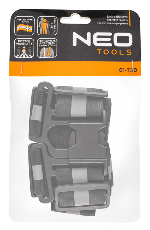 Láthatósági heveder, fényvisszaverő sávval, fekete