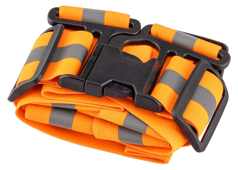 Láthatósági heveder, fényvisszaverő sávval, narancs