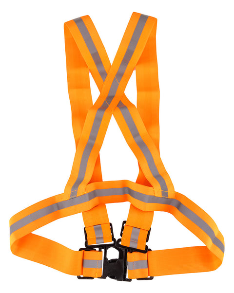 Láthatósági heveder, fényvisszaverő sávval, narancs