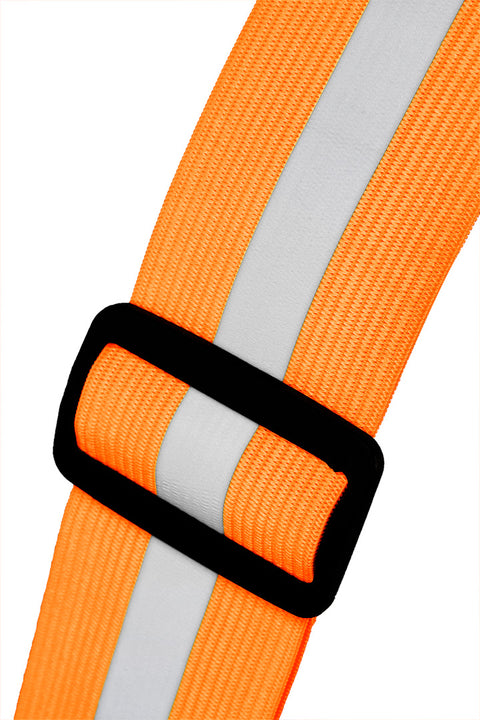 Láthatósági heveder, fényvisszaverő sávval, narancs