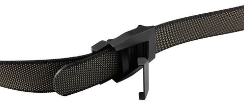 Öv munkanadrághoz, fém csatos, 130cm, 2oldalas szürke-fekete