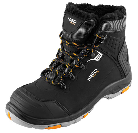 Munkavédelmi bakancs S1 SR C1 FO, kompozit orrmerevítő, hőszigetelt nubuk+PE felsőrész, csúszásmentes talp, több méretben