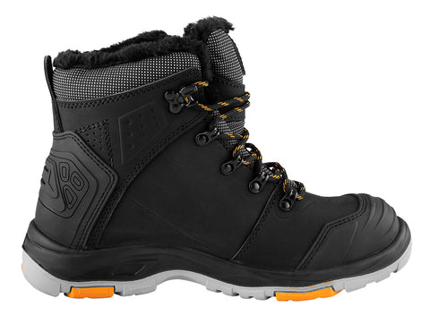 Munkavédelmi bakancs S1 SR C1 FO, kompozit orrmerevítő, hőszigetelt nubuk+PE felsőrész, csúszásmentes talp, több méretben