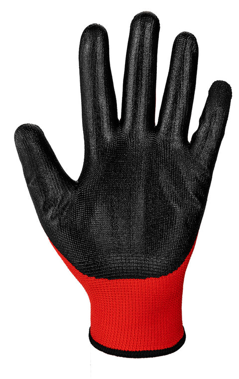 Munkakesztyű latex bevonatú poliészter, Cat. 1, több méretben, rendelési egység: 12db