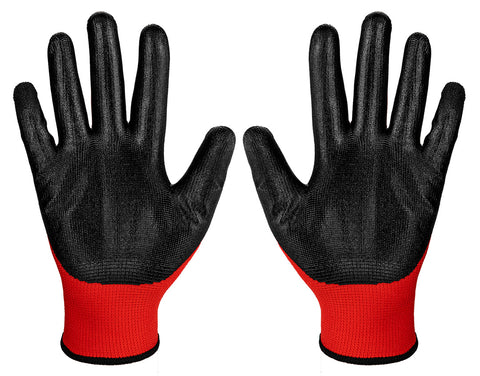 Munkakesztyű latex bevonatú poliészter, Cat. 1, több méretben, rendelési egység: 12db