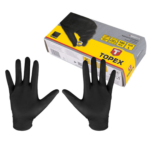 Munkakesztyű nitril bevonatú, 100db, több méretben