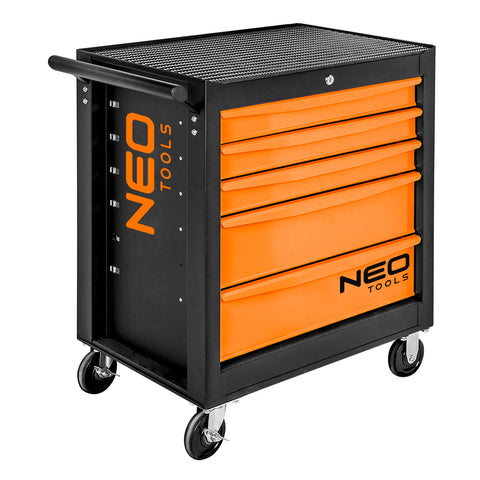 NEO TOOLS 84-214 Műhelykocsi, 5 fiókos, 680x460x825mm, szerszámkocsi