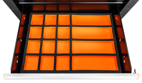 Műhelykocsi 7 fiókkal, 330db szerszámmal 805x972x460mm, szerszámkocsi