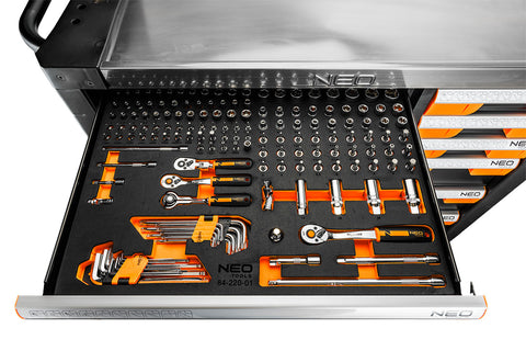 Műhelykocsi PRO, 12 fiókos, 359 szerszámmal, szerszámkocsi