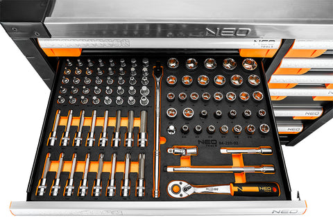 Műhelykocsi PRO, 12 fiókos, 359 szerszámmal, szerszámkocsi