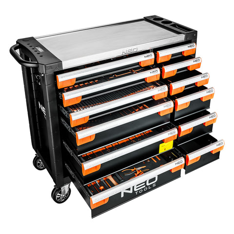 Műhelykocsi PRO, 12 fiókos, 359 szerszámmal, szerszámkocsi