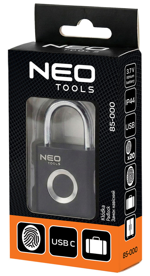 Okoslakat, ujjlenyomat érzékelős, USB-C töltés 3.7V,  66x35x14,5mm