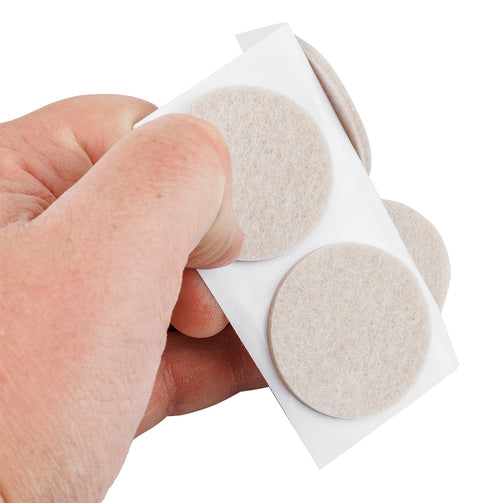 Bútorláb filc készlet, öntapadós, kerek 40mm, világos barna, 4db, rendelési egység: 10db