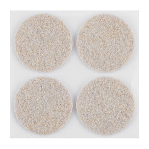 Bútorláb filc készlet, öntapadós, kerek 40mm, világos barna, 4db, rendelési egység: 10db