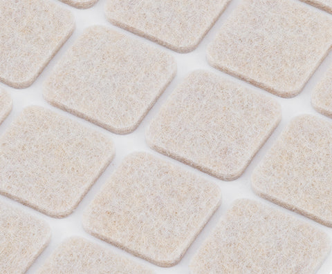 Bútorláb filc készlet, öntapadós, 20x20mm, világos barna, 20db, rendelési egység: 10db