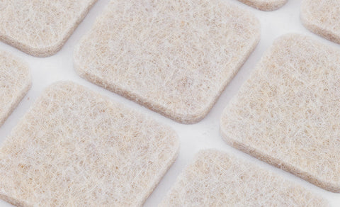 Bútorláb filc készlet, öntapadós, 20x20mm, világos barna, 20db, rendelési egység: 10db