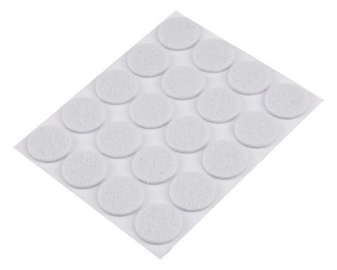 Bútorláb filc készlet, öntapadós, kerek 20mm, fehér, 20db, rendelési egység: 10db