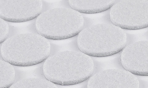 Bútorláb filc készlet, öntapadós, kerek 20mm, fehér, 20db, rendelési egység: 10db