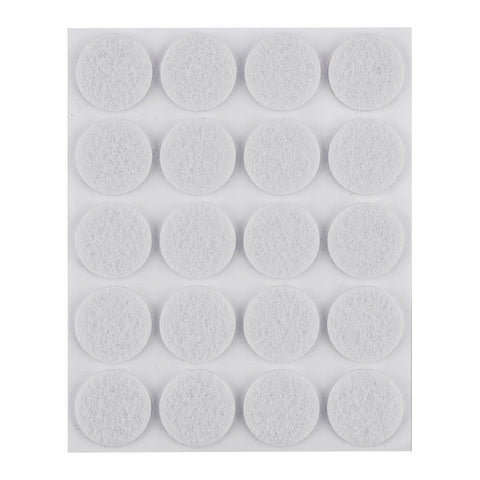 Bútorláb filc készlet, öntapadós, kerek 20mm, fehér, 20db, rendelési egység: 10db