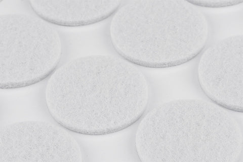 Bútorláb filc készlet, öntapadós, kerek 28mm, fehér, 12db, rendelési egység: 10db