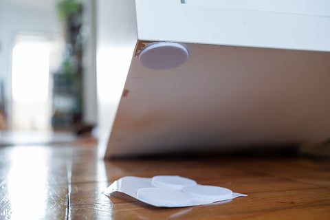 Bútorláb filc készlet, öntapadós, kerek 40mm, fehér, 4db, rendelési egység: 10db