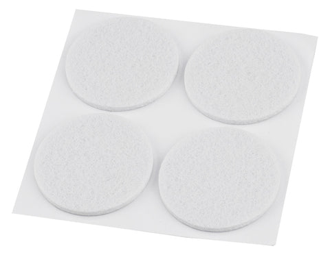 Bútorláb filc készlet, öntapadós, kerek 40mm, fehér, 4db, rendelési egység: 10db