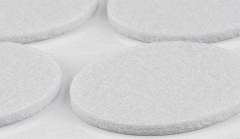 Bútorláb filc készlet, öntapadós, kerek 40mm, fehér, 4db, rendelési egység: 10db