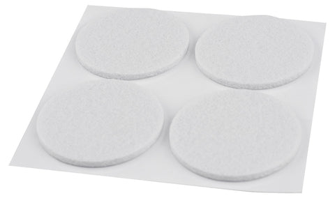 Bútorláb filc készlet, öntapadós, kerek 40mm, fehér, 4db, rendelési egység: 10db