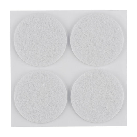 Bútorláb filc készlet, öntapadós, kerek 40mm, fehér, 4db, rendelési egység: 10db