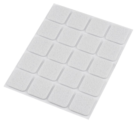 Bútorláb filc készlet, öntapadós, 20x20mm, fehér, 20db, rendelési egység: 10db