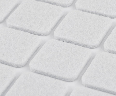Bútorláb filc készlet, öntapadós, 20x20mm, fehér, 20db, rendelési egység: 10db