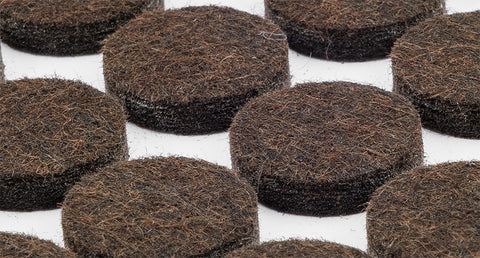 Bútorláb filc készlet, öntapadós, kerek 20mm, barna, 20db, rendelési egység: 10db