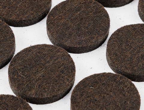 Bútorláb filc készlet, öntapadós, kerek 28mm, barna, 12db, rendelési egység: 10db