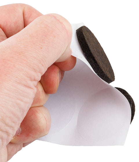 Bútorláb filc készlet, öntapadós, kerek 40mm, barna, 4db, rendelési egység: 10db