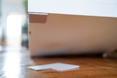 Bútorláb filc készlet, öntapadós, 80x100mm, világos barna, 2db, rendelési egység: 10db