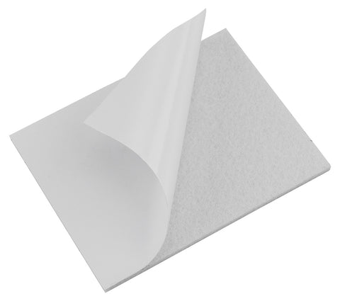 Bútorláb filc készlet, öntapadós, 80x100mm, fehér, 2db, rendelési egység: 10db