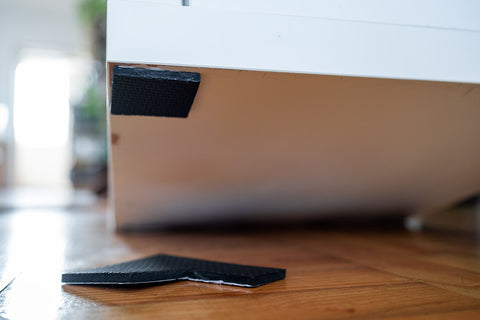 Bútorláb szivacs, EVA-hab, öntapadós, 80x100mm, fekete, 1db, rendelési egység: 10db