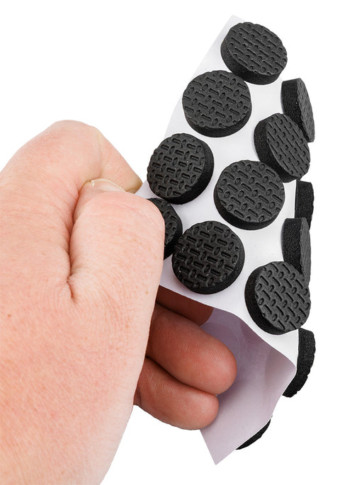 Bútorláb szivacs készlet EVA-hab, öntapadós, kerek 20mm, fekete, 20db, rendelési egység: 10db
