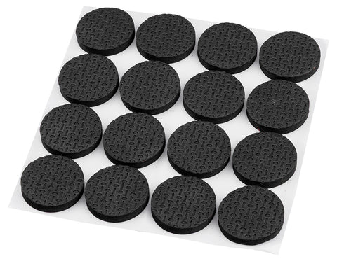 Bútorláb szivacs készlet EVA-hab, öntapadós, kerek 28mm, fekete, 16db, rendelési egység: 10db