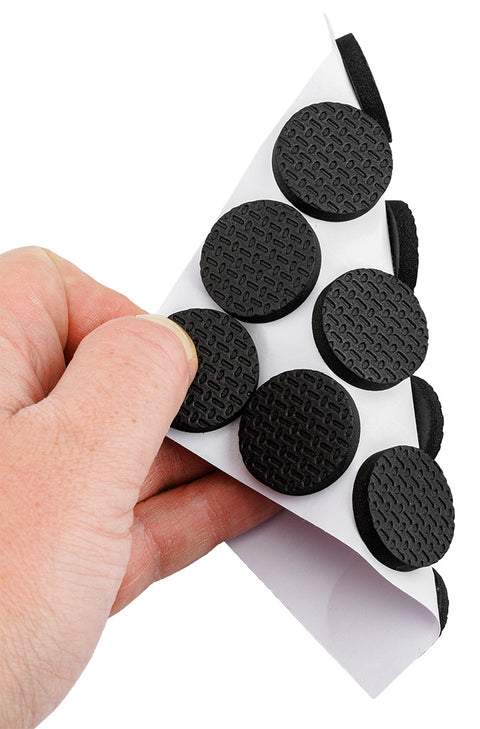 Bútorláb szivacs készlet EVA-hab, öntapadós, kerek 28mm, fekete, 16db, rendelési egység: 10db